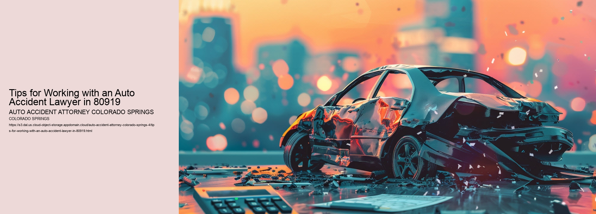 Tips for Working with an Auto Accident Lawyer in 80919